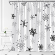 Lumihiutalesuihkuverho talvi musta harmaa 90 cm leveys x 180 cm korkeus