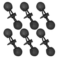 Vintage Sew-On Toggles Black Resin Button Closures for DIY Clothing Accessories