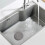 Bouchon d'évier en silicone gris 15,2 cm (2 pièces) 7