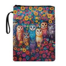 11.42 x 8.66 Inch Polyester Fabric Zipper Pouch - Book Organzier Holder for Bible, Office Owl Garden