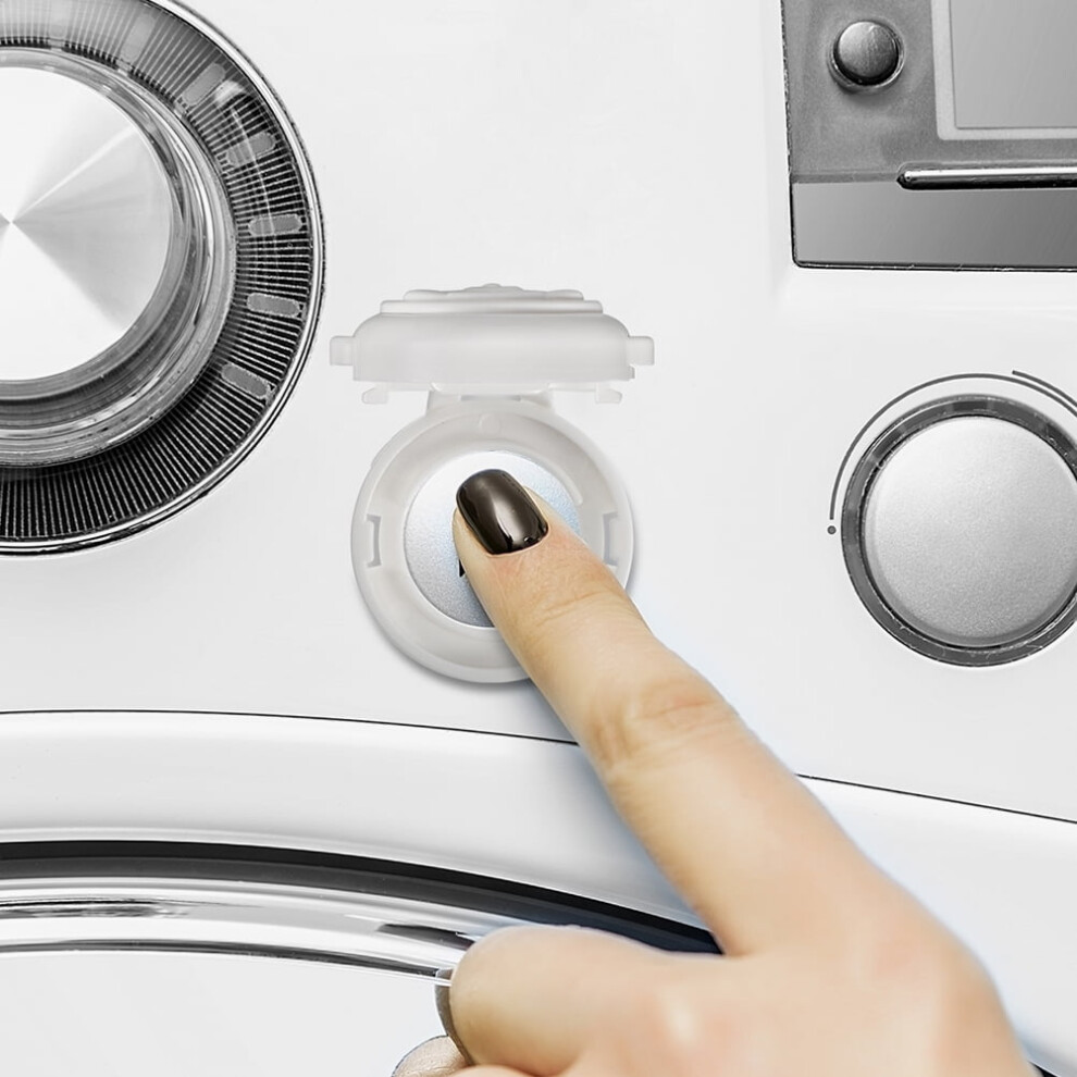 2Set Childproof Covers Button Protector ABS White Appliance Buttons Home Safety Installation