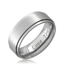 Men's Black Titanium Wedding Band Ring