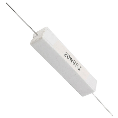 4 Pcs Wire Wound Ceramic Cement Resistor 8 Ohm 20W 5% 1