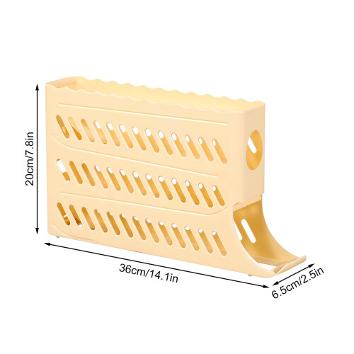 WZXPWT Egg Dispenser, 4-Tier Rolling Eggs Organizer with Large Capacity, Space-Saving Egg Rack for Fridge, Automatic Egg Holder for 30 Eggs 1