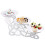 3-lags dessertdisplaystander Bryllupscupcake-stander Eftermiddagste dessertholder Type 2 3