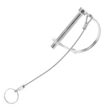 Trailer Hitch Pin Lock with Heavy-Duty Wire Safety Chain
