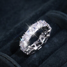 Silver Retro Triangular Rhinestone Ring, Alloy Women's Fashion Stackable Zircon Rings, Size 6-10, 10PCS – Compatible with Everyday Wear