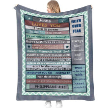 Christliche Inspirationsdecke für Frauen und Männer – Jesusliebe, Glaube & spirituelles Geschenk – 127 x 152 cm – Muttertagsgeschenk