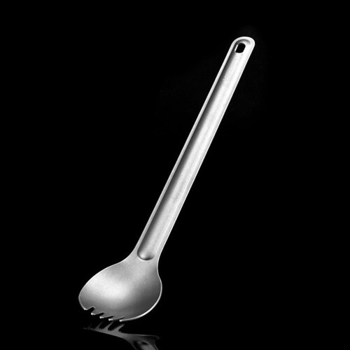 Stainless Steel Spoon Camping Spoon Outdoor Tableware Long-handled Spoon 2