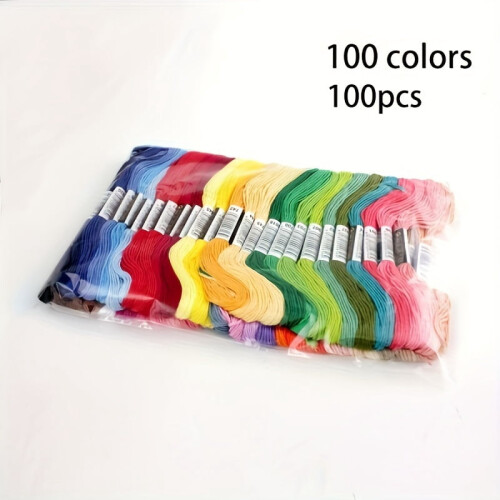 Rainbow Embroidery Floss Cotton Thread 100/150/200 Yards 2
