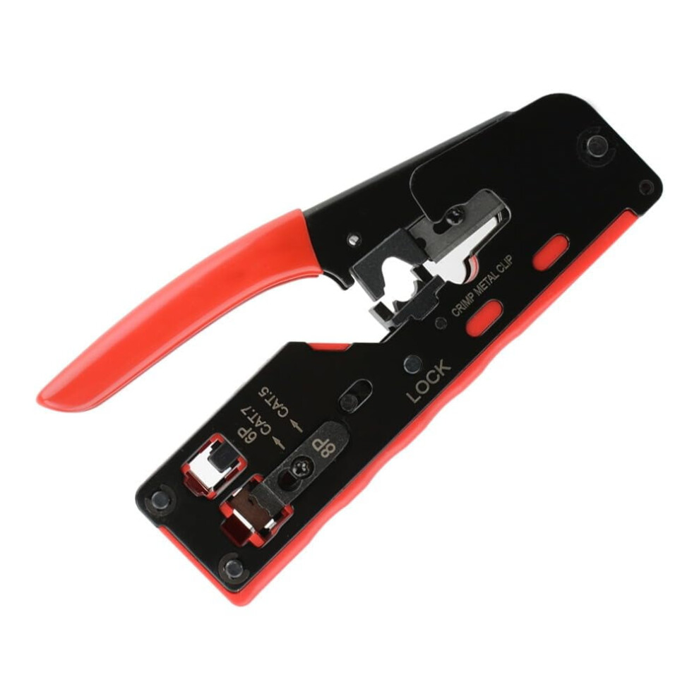 Ratcheting Modular Data Cable Crimper Wire Cutter Practical Eliminates Accidental Contact Wire Stripper For Cat5 Cat6 Cat7 8P 8C 9327961850835