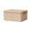 Fabric Storage Box with Lid, Brown/White Square Cloth Bin for Clothes, Foldable Wardrobe Organizer 1