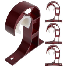 4 Pcs Ceiling Closet Rod Bracket Curtain Rods for Mount Red