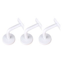 3Pcs Bannister Support White Stainless Steel Handrail Bracket for Villas Restaurants and Gyms