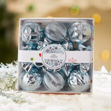 18Pcs Light Blue Shatterproof Christmas Tree Ornaments Set – Holiday, Wedding & Party Decor