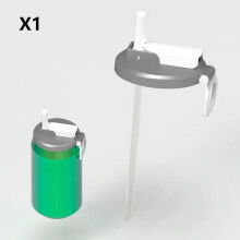 Cross-Border Coke Soda Cup Lid Leak-Proof Sealing Lid Silicone Can Lid with Straw Easy-Open Can Lid