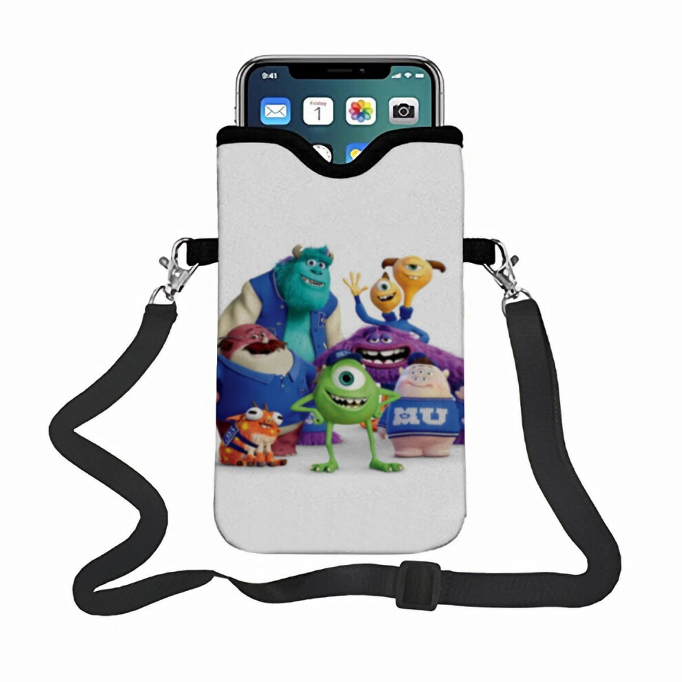 Monsters University Phone Bag Phone Satchel, Featuring An Adjustable Strap Small Pouch Ideal For Carrying Most Smartphones. 9464372718818