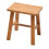 Short Wood Stool Indoor Use Bamboo 1Pcs Light Brown 3