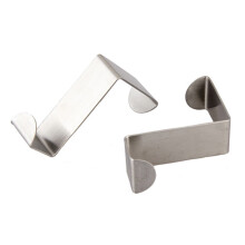 10pcs Stainless Steel Over the Door Hook Single Colorufl Door Hooks for Clothes Towel Scarf Hat (Silver)