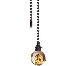 Christmas Beaded Fan Pull Chain, Orange Crystal Light Pull Extension, Elegant Beaded Fan Pull Chain – Crystal Extension for Ceiling Fans And Lights