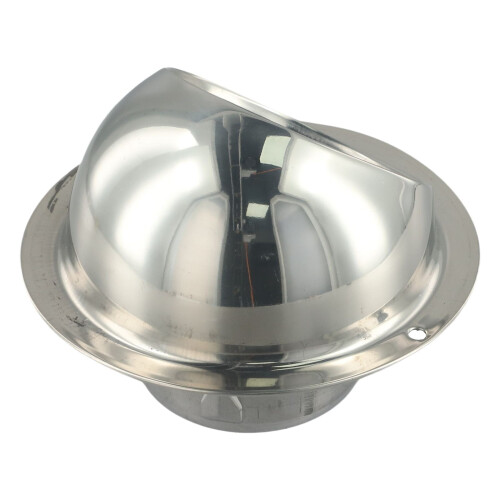 Stainless Steel Vent Grille Round Brushed External Extraction Wall Vent 2
