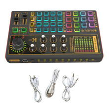 Portable K300 Sound Card with Built-in Battery for Outdoor Broadcasting 1200mAh Capacity