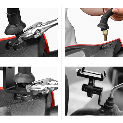 Motorcycle Phone Holder Handlebar Mount 9x5x2cm 2