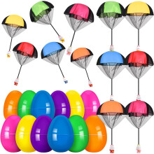 12-Pack Prefilled Easter Eggs with Parachute Toys & Animal Figures – Egg Hunt Game, Basket Stuffers, Party Favors for Boys & Girls