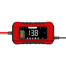 1pc 6A Car Battery Charger 12V Lead-Acid Batteries Charger 9-Stage Battery Charger ABS Red Color AC110-220V(50-60Hz)