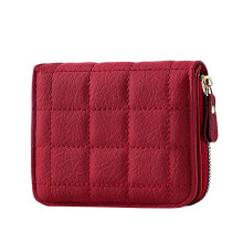 Small Wallet for Women Girls Bifold Quilted Leather Pocket Wallet Accordion Card Holder Wallet Compact Wallet