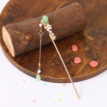 (Ji Qing Duyun-Chang Liusu) Vintage Pearl Hair Sticks, Floral Hair Accessories