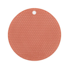 Pink Rubber Insulation Pad Table Mat (2pcs), Non-Slip Kitchen Pot/Cup/Bowl Mat, Compatible with All Surfaces