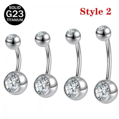 Titanium Steel Belly Button Ring 14G 14mm 2
