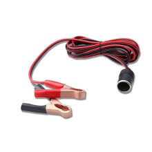 12V 24V Car Alligators Clamp to Car Female Power Socket Extension Cord for Automotive Device Power Cable