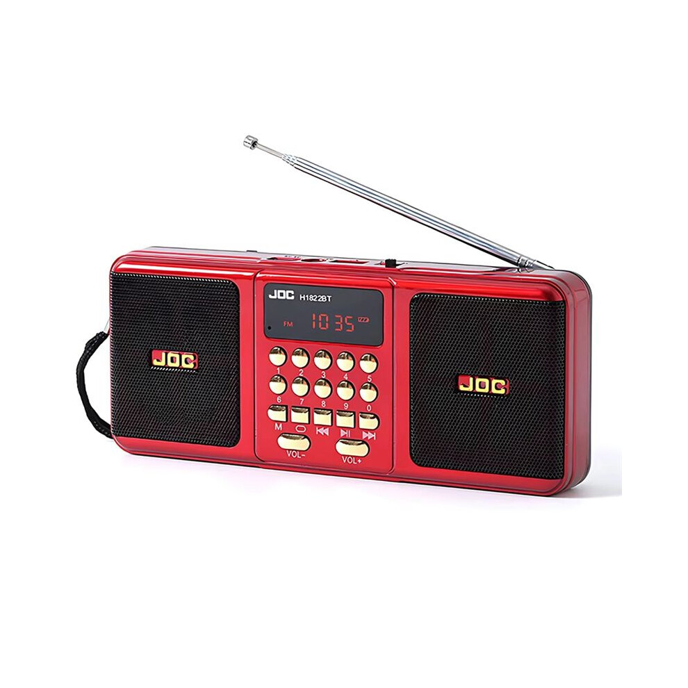 Photos - Radio / Clock Zandona JOC Portable Speaker with FM Radio USB TF Card Support and Wireless Connectivity Portable Radio for Elderly Red 