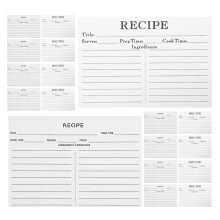 Wedding Recipe Cards Blank Paper 50 pcs