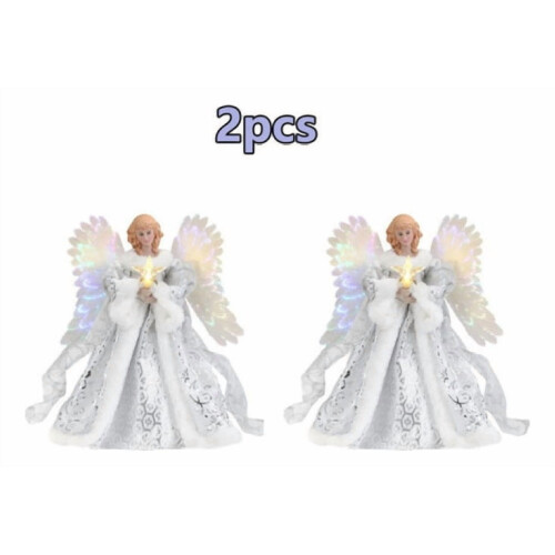 Angel Tree Topper with Lights 2 Pieces