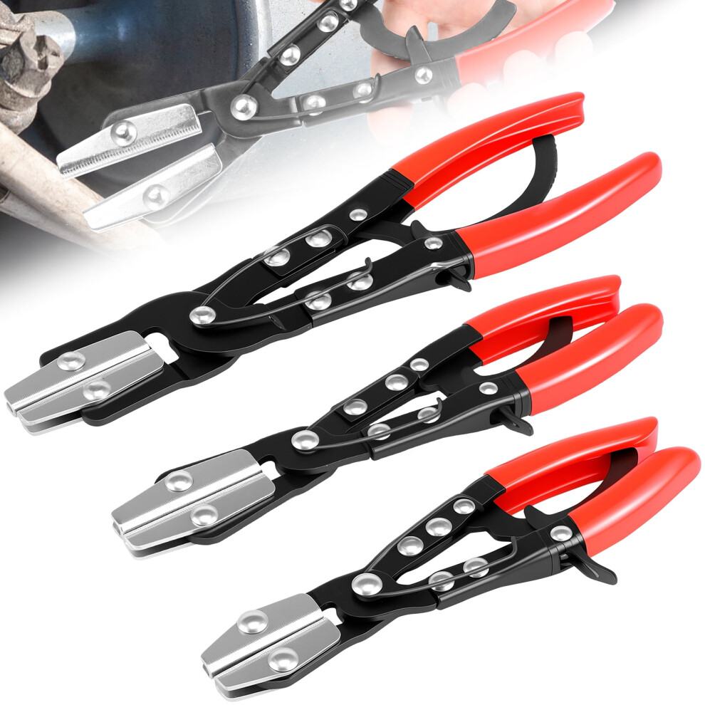3 Pcs Steel Hose Pinch Off Pliers Set Auto Locking Hose Pinching Plier Set For Automotive Radiator Fuel And Coolant Line 9327961853096