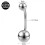 Titanium Steel Belly Button Ring 14G 14mm 7