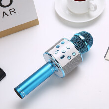 Wireless Bluetooth Karaoke Mic for Kids – 5-in-1 Portable Speaker, Recorder, FM Radio, Remix, Compatible with iOS/Android