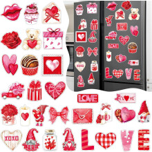 Heart Gnome Fridge Magnets 30 pcs