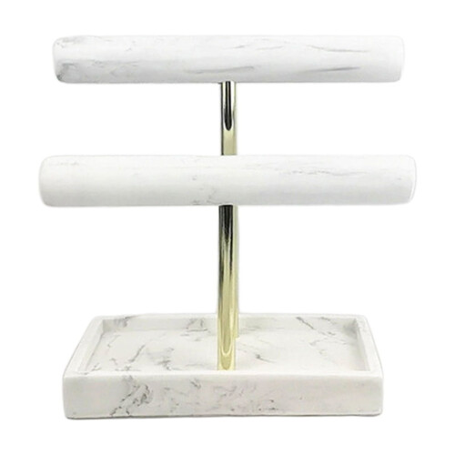Φορητό Marble2Tier Βραχιόλι Κοσμημάτων Κολιέ Βραχιόλι Ρολογιών Βάση Ράφι Επιτραπέζια 1