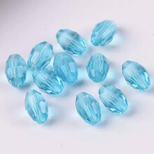 8x6mm10x8mm13x10mm Rugby Ovale Facetslebne Krystalglas Løse Perler Engros Parti - 7# Søblå - 13x10mm (10 stk)
