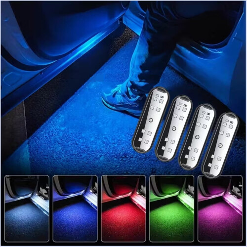 Car Door LED Welcome Lights USB Rechargeable 4PCS 1