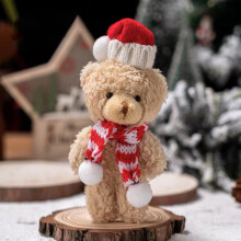 under $5 Christmas Stuffed Bears Bulk Small Stuffed Animals Plush Toys Bear with Scarf Hat Tiny Doll for Birthday Christmas Party Decorations Craft