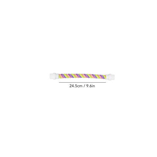Bird Rope Perch Small Pink/Green/Purple Stand 1