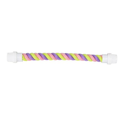 Bird Rope Perch Small Pink/Green/Purple Stand 2
