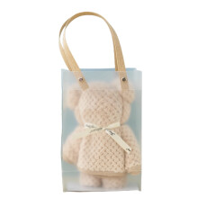 Serviette ours en cadeau, motif ananas tricoté chaîne, polaire haute densité style INS, idéale pour la décoration