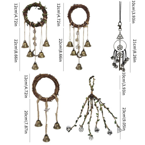 Pendentif Clochette de Sorcière Décoratif Porte 2