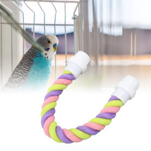 Bird Rope Perch S Parrot Stand Pink/Green Purple